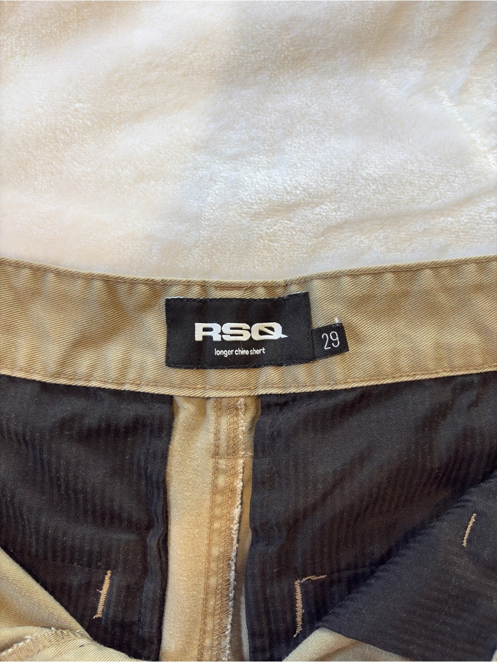 RSQ Men's Chino Shorts in Khaki with Black Lining